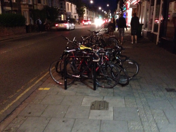 The photo for Obstructive cycle parking installation, Mill Road.