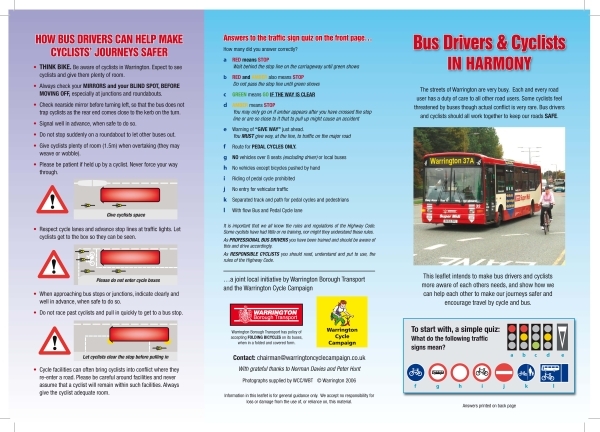The photo for Bike & Bus Harmony leaflet.