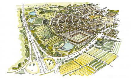 The photo for Cambridge United stadium proposed for Trumpington.
